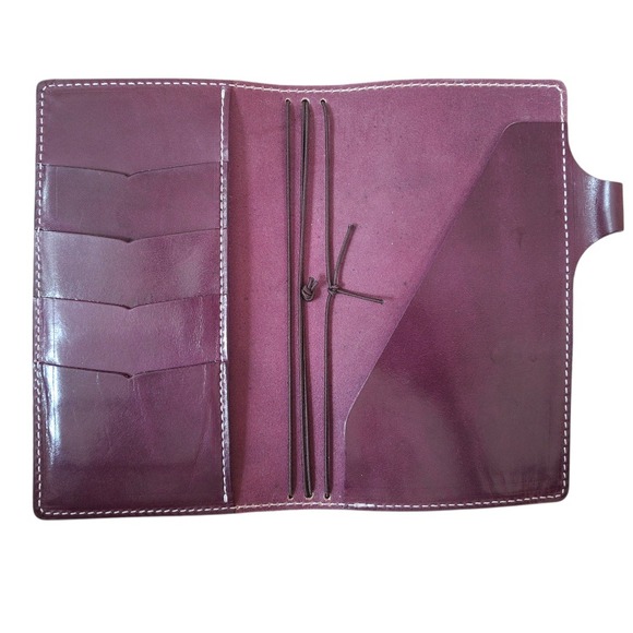 Chic Sparrow Maplewood Narrow Burgundy Leather Traveler's Notebook Cover - Picture 4 of 4